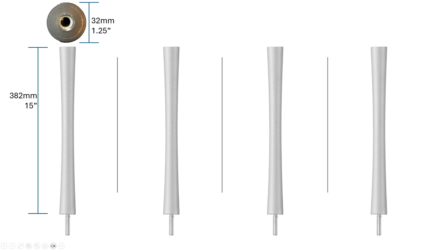 Quadraspire SV382/32mm (15") Columns (set of 4)