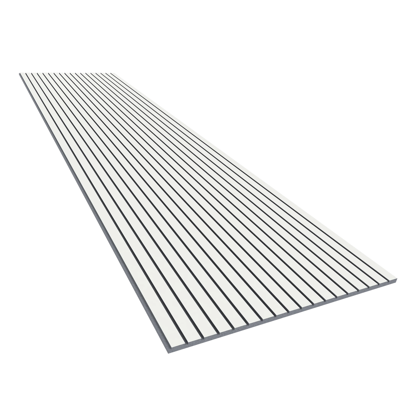 Vicoustic VicStrip 240cm Acoustic Slat Panel in White Matte Grey PET