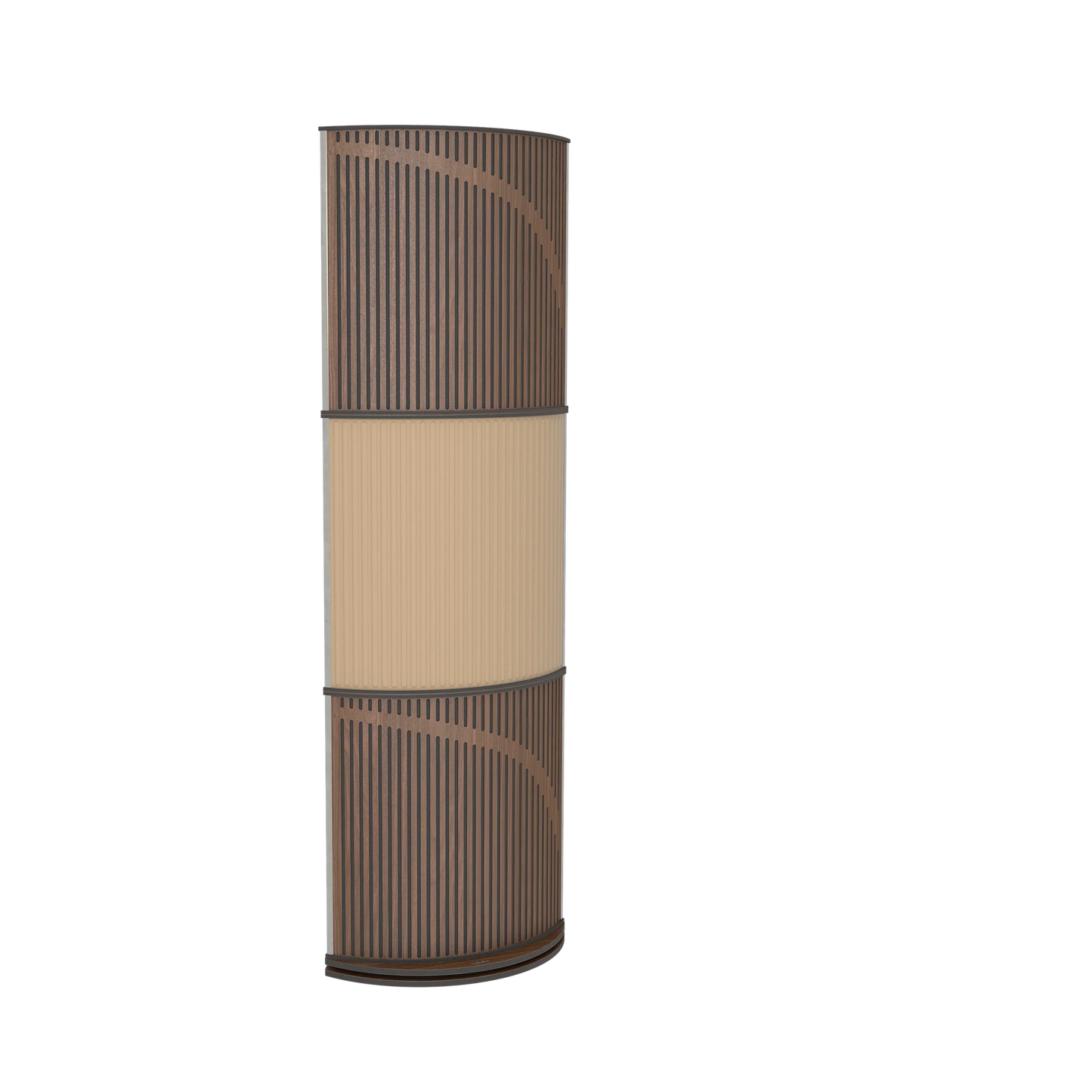 Vicoustic VicTotem Ultra VMT Free Standing Hybrid Acoustic Panel in Beige and Dark Walnut