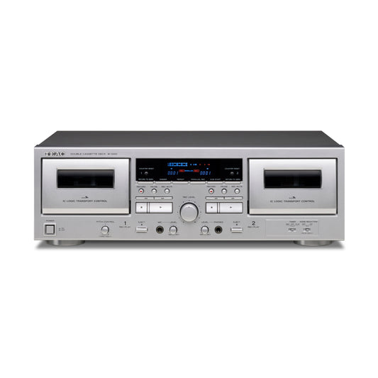 TEAC W-1200 Dual Cassette Deck - Silver