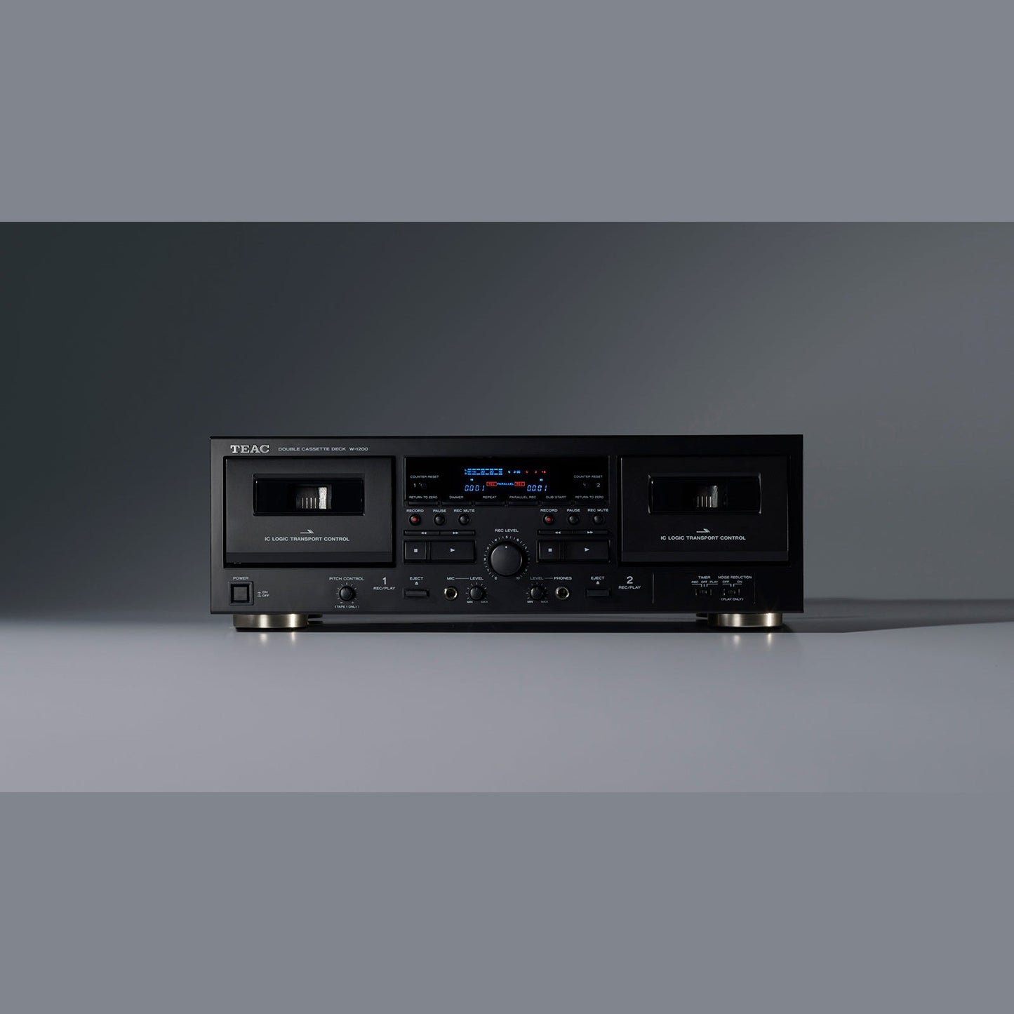 TEAC W-1200 Dual Cassette Deck - Black