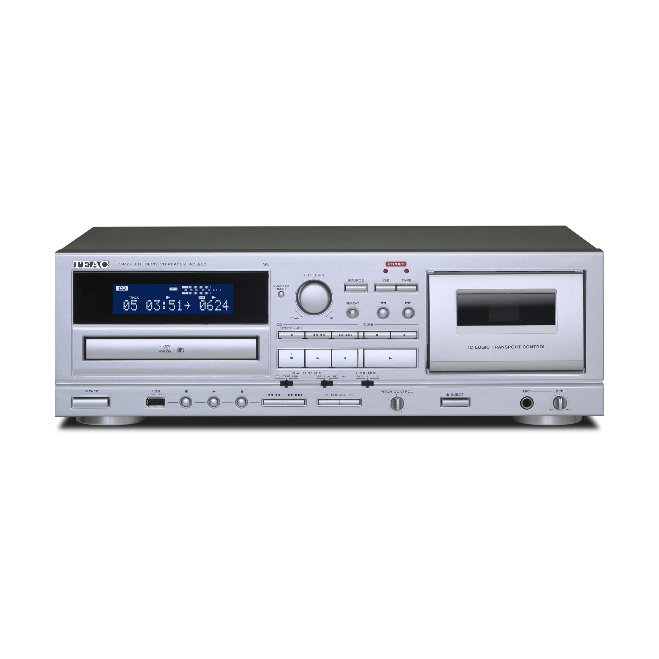 プレーヤー DVD deck TEAC AD-850-SE Cassette Deck CD Player - Black – Playback Distribution