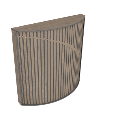 Vicoustic Cinema Round Ultra Fuser Sound Diffuser Acoustic Panel in Brown Oak