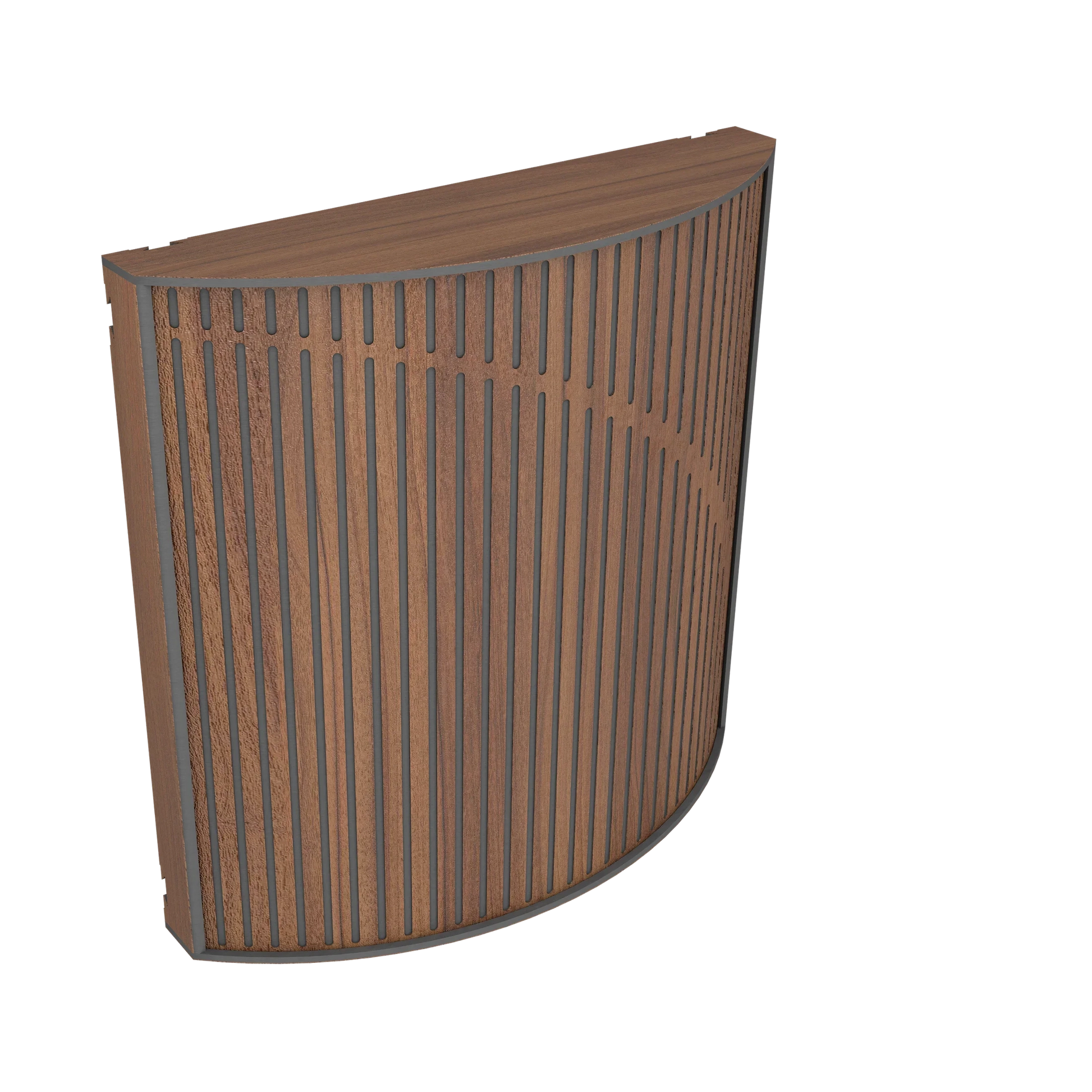 Vicoustic Cinema Round Ultra Fuser Sound Diffuser Acoustic Panel in Natural Walnut