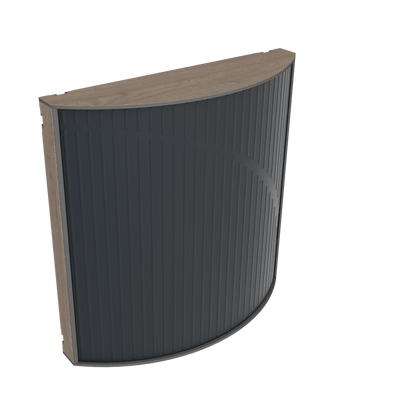 Vicoustic Cinema Round Ultra VMT Sound Absorbing Acoustic Panel in Black and Brown Oak