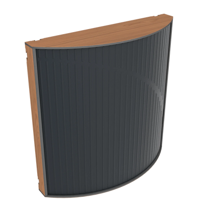 Vicoustic Cinema Round Ultra VMT Sound Absorbing Acoustic Panel in Black and Locarno Cherry