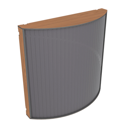 Vicoustic Cinema Round Ultra VMT Sound Absorbing Acoustic Panel in Grey and Locarno Cherry