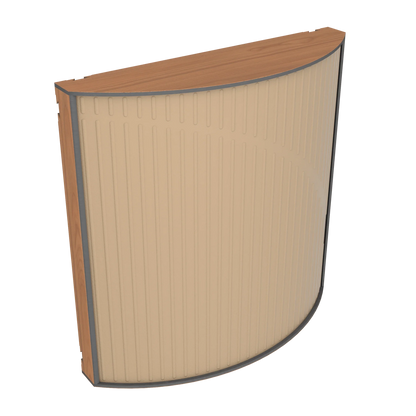 Vicoustic Cinema Round Ultra VMT Sound Absorbing Acoustic Panel in Beige and Locarno Cherry