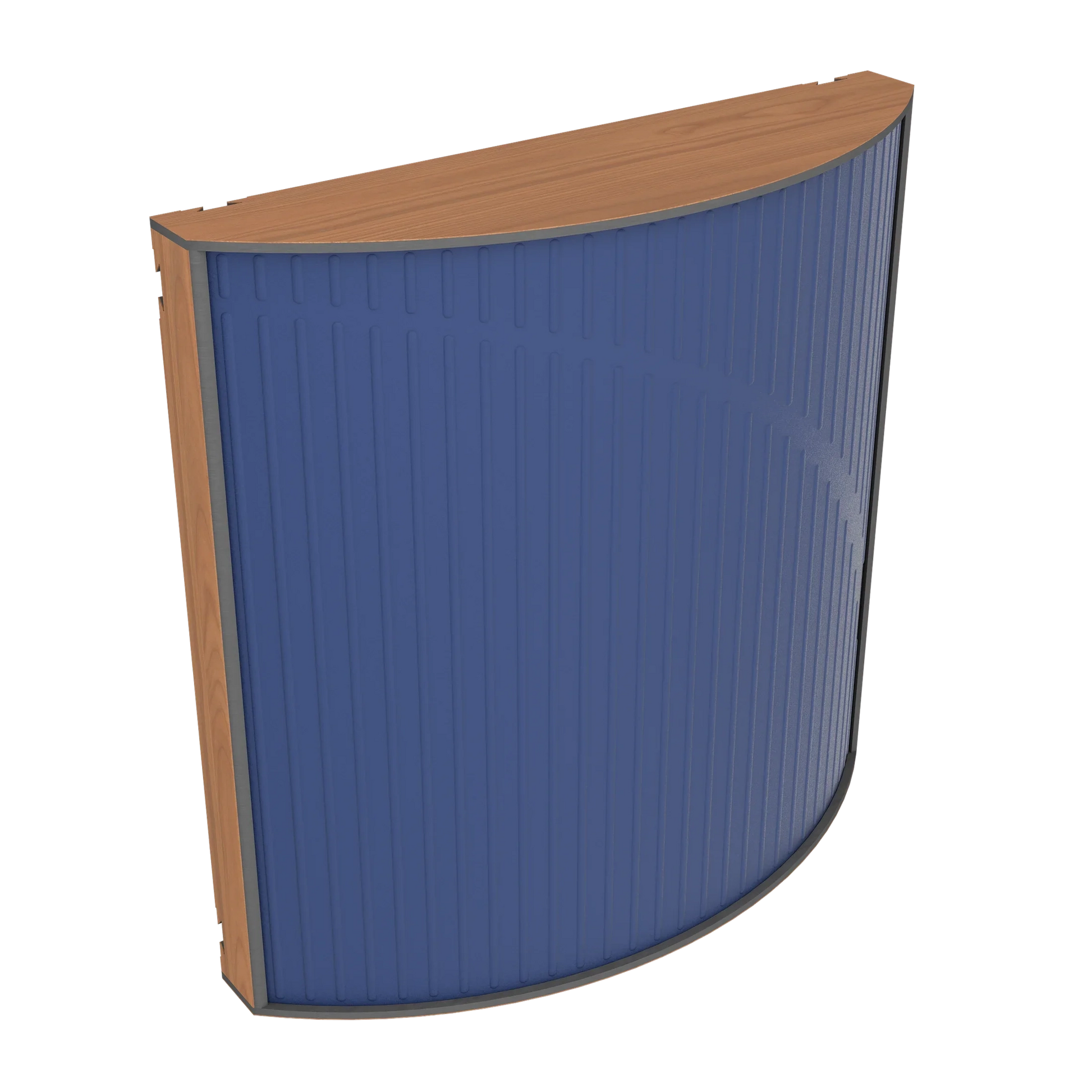 Vicoustic Cinema Round Ultra VMT Sound Absorbing Acoustic Panel in Blue and Locarno Cherry