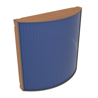 Vicoustic Cinema Round Ultra VMT Sound Absorbing Acoustic Panel in Blue and Locarno Cherry