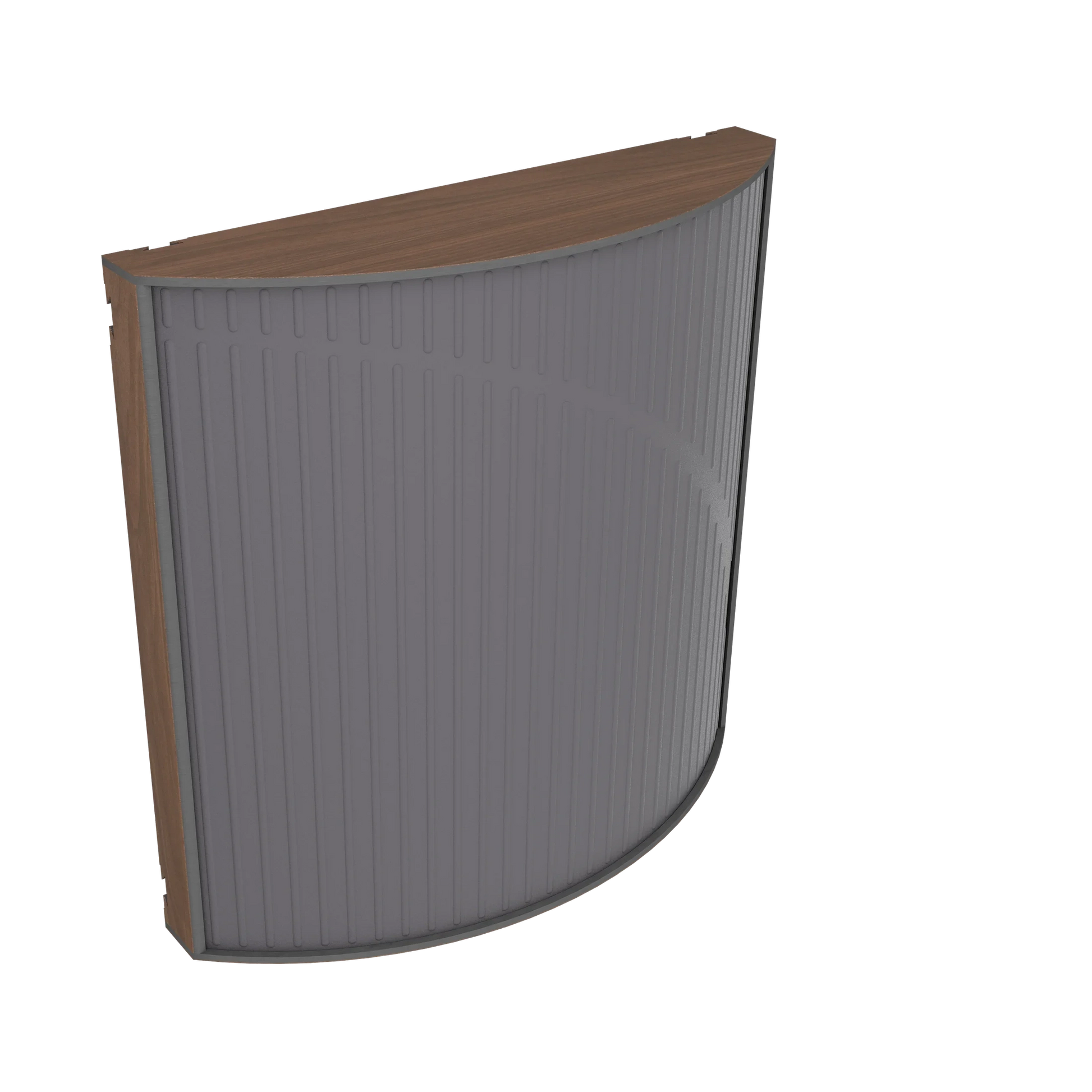 Vicoustic Cinema Round Ultra VMT Sound Absorbing Acoustic Panel in Grey and Dark Walnut