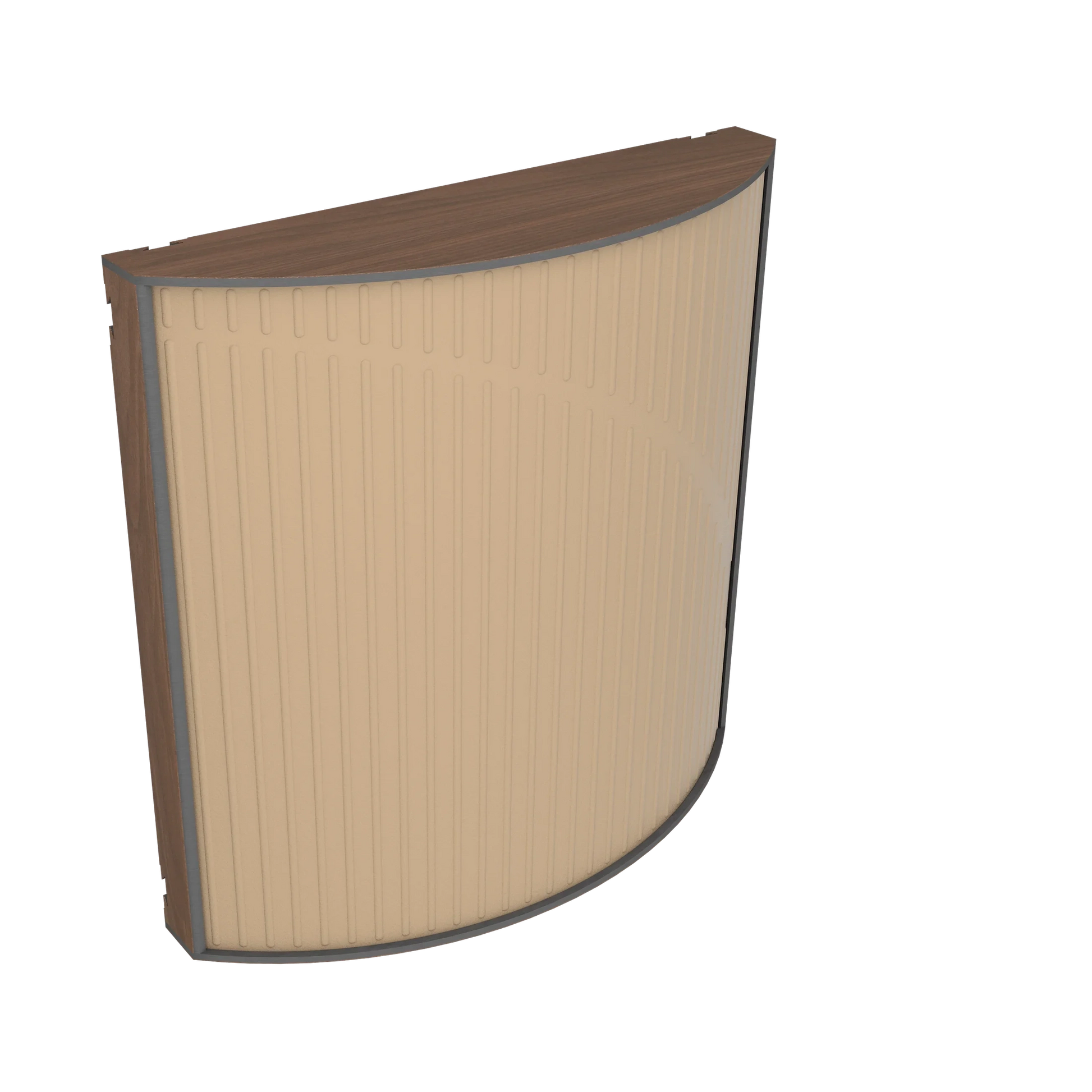 Vicoustic Cinema Round Ultra VMT Sound Absorbing Acoustic Panel in Beige and Dark Walnut