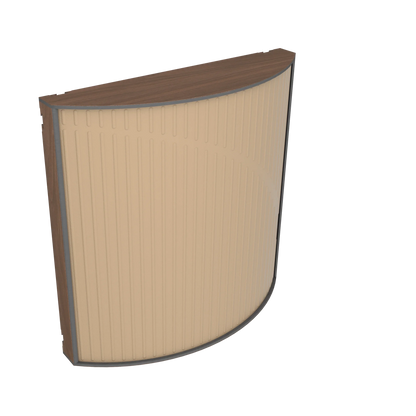 Vicoustic Cinema Round Ultra VMT Sound Absorbing Acoustic Panel in Beige and Dark Walnut