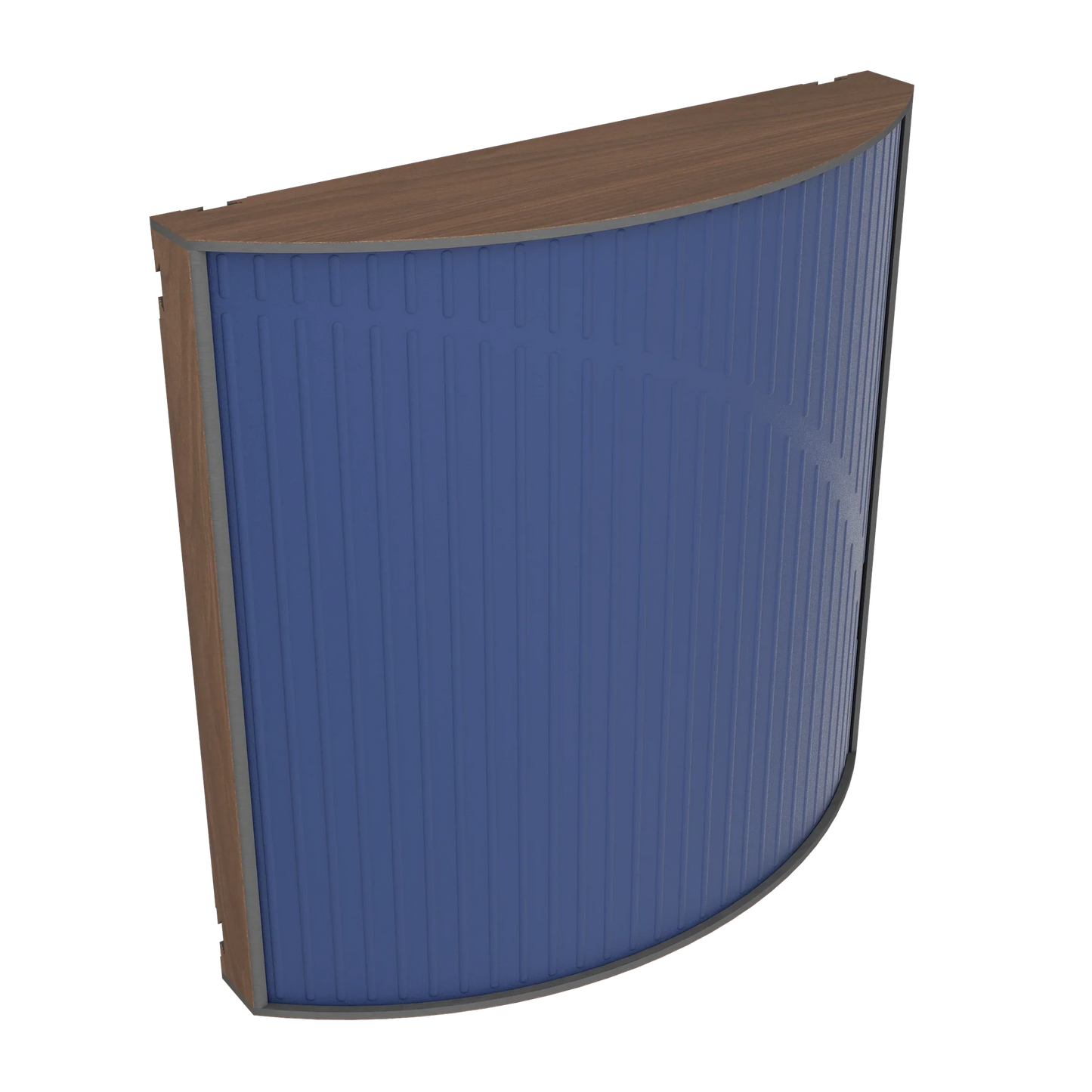 Vicoustic Cinema Round Ultra VMT Sound Absorbing Acoustic Panel in Blue and Dark Walnut