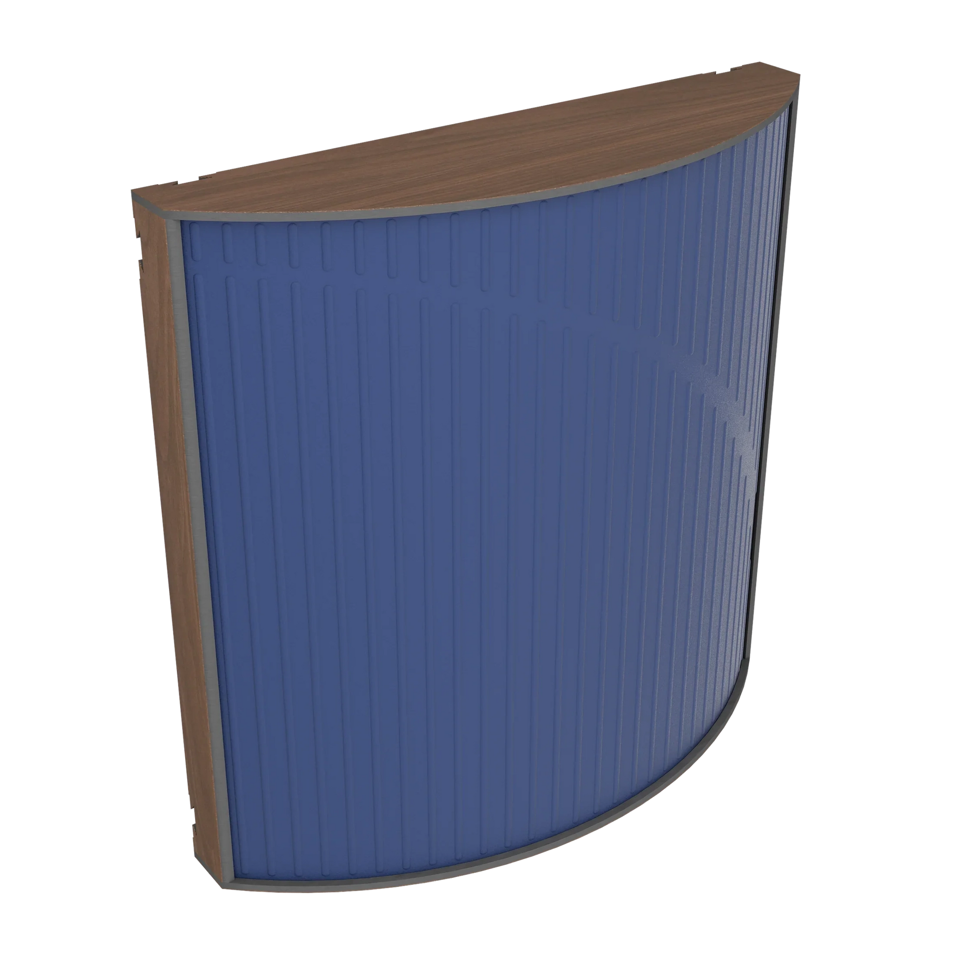 Vicoustic Cinema Round Ultra VMT Sound Absorbing Acoustic Panel in Blue and Dark Walnut