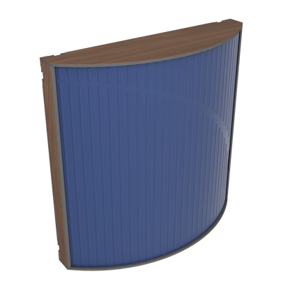 Vicoustic Cinema Round Ultra VMT Sound Absorbing Acoustic Panel in Blue and Dark Walnut