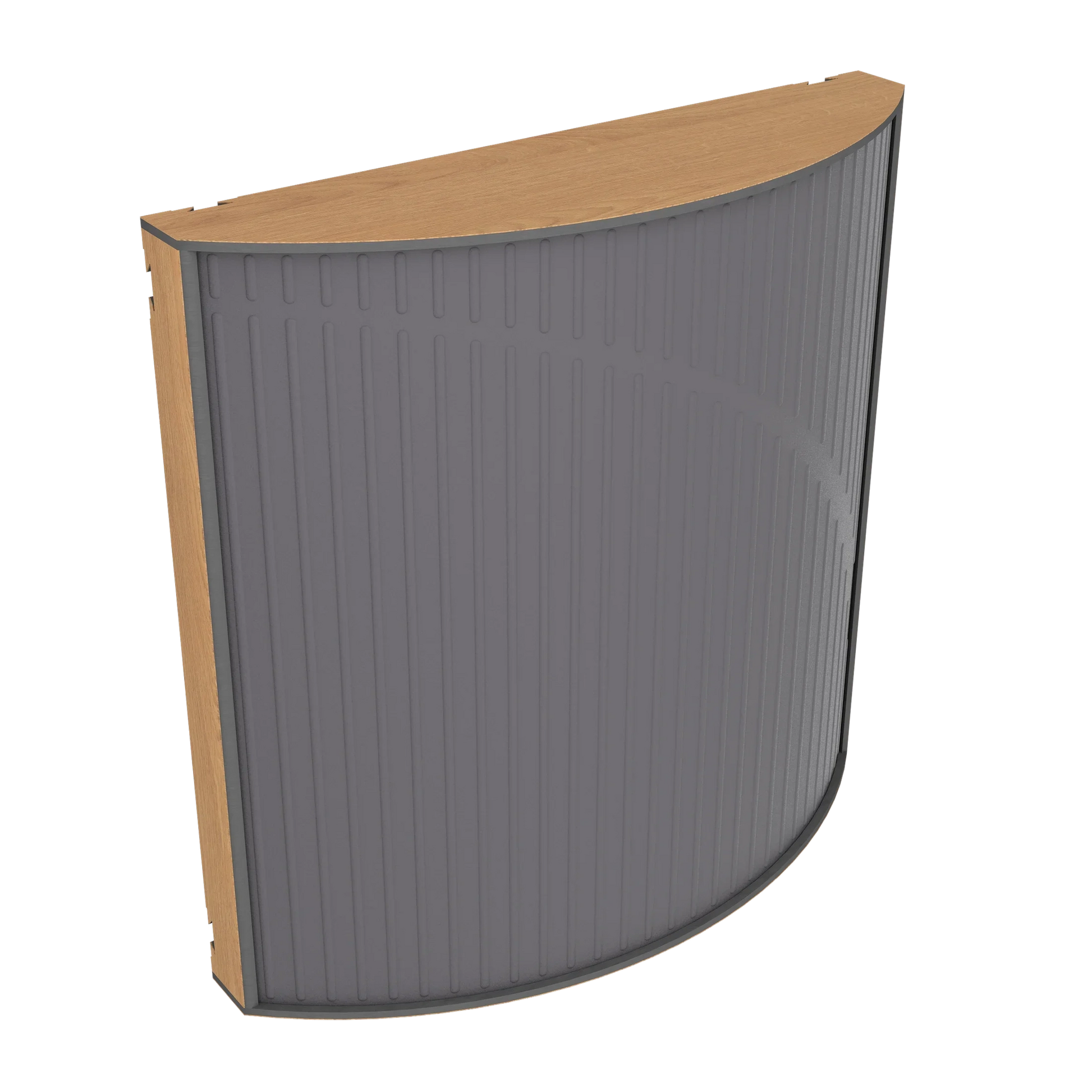 Vicoustic Cinema Round Ultra VMT Sound Absorbing Acoustic Panel in Grey and Natural Oak