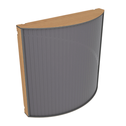 Vicoustic Cinema Round Ultra VMT Sound Absorbing Acoustic Panel in Grey and Natural Oak