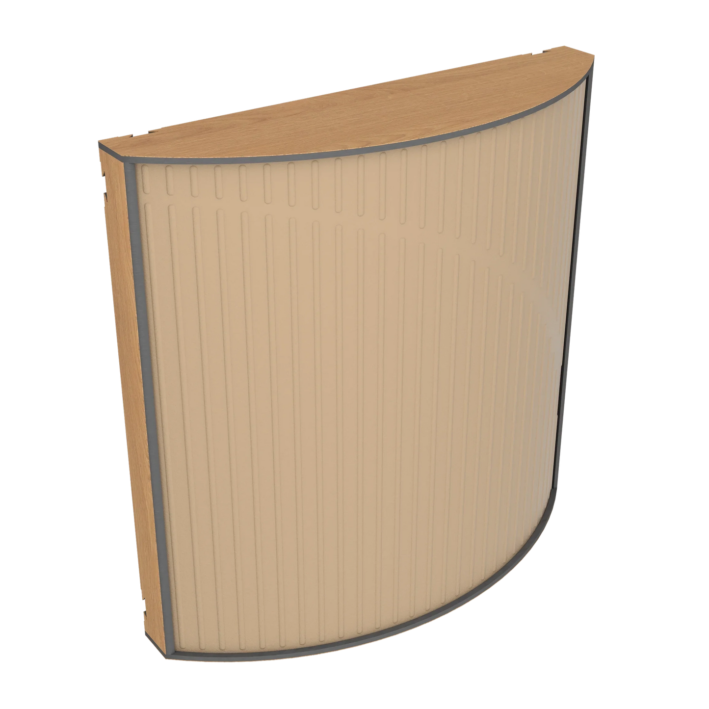 Vicoustic Cinema Round Ultra VMT Sound Absorbing Acoustic Panel in Beige and Natural Oak