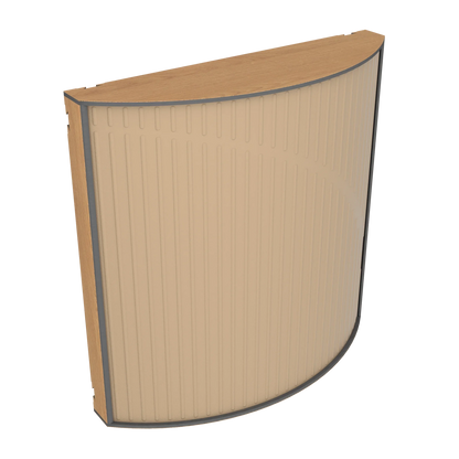 Vicoustic Cinema Round Ultra VMT Sound Absorbing Acoustic Panel in Beige and Natural Oak