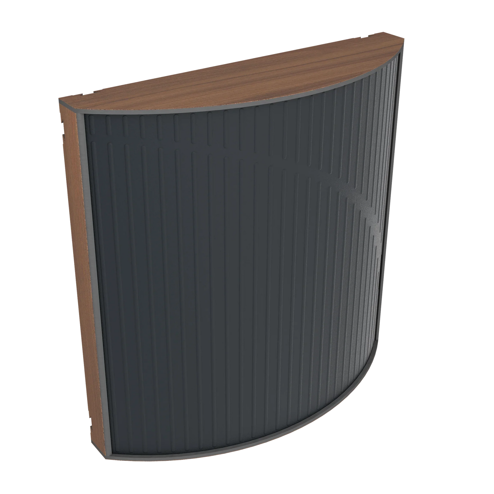 Vicoustic Cinema Round Ultra VMT Sound Absorbing Acoustic Panel in Black and Natural Walnut