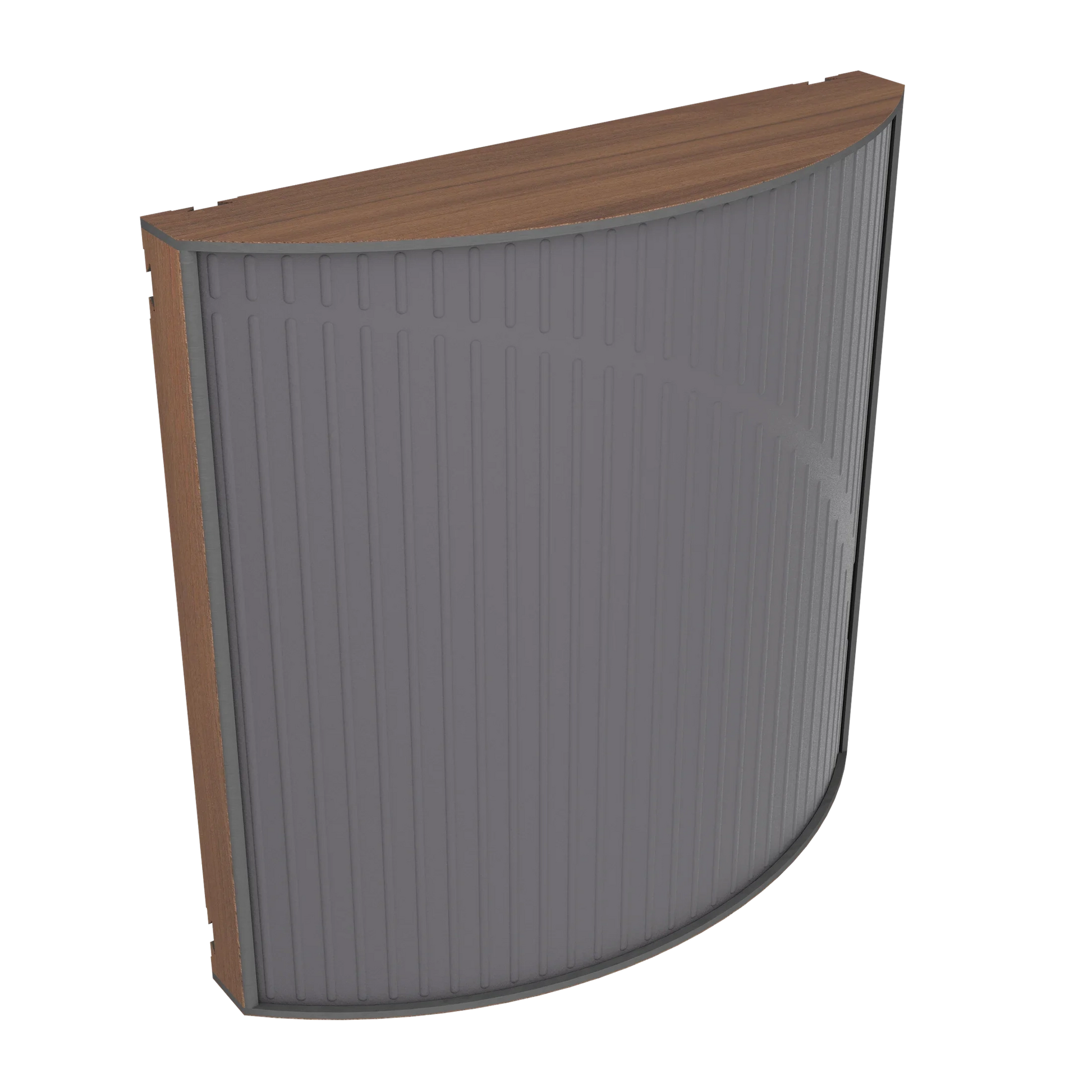 Vicoustic Cinema Round Ultra VMT Sound Absorbing Acoustic Panel in Grey and Natural Walnut