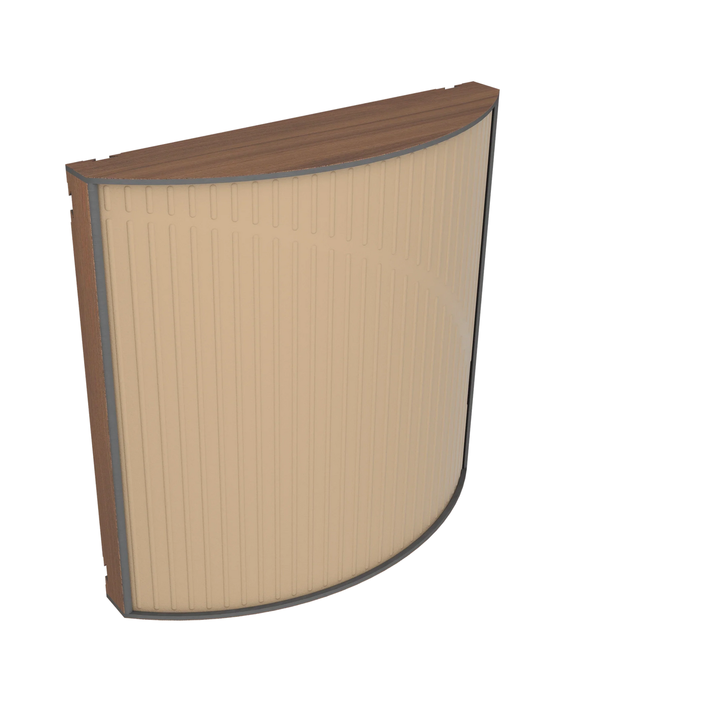 Vicoustic Cinema Round Ultra VMT Sound Absorbing Acoustic Panel in Beige and Natural Walnut