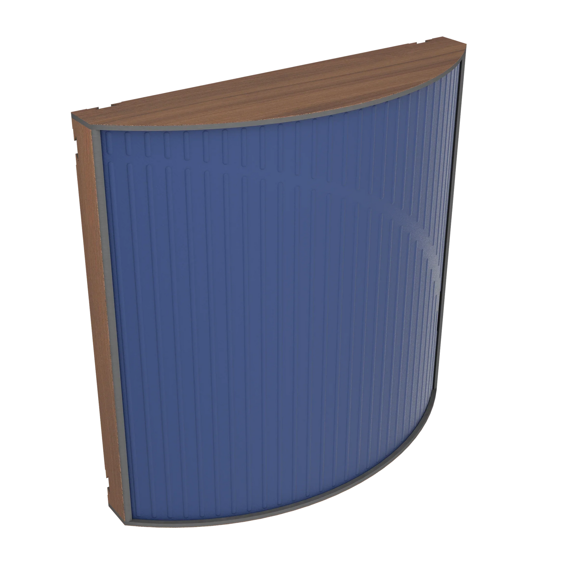 Vicoustic Cinema Round Ultra VMT Sound Absorbing Acoustic Panel in Blue and Natural Walnut