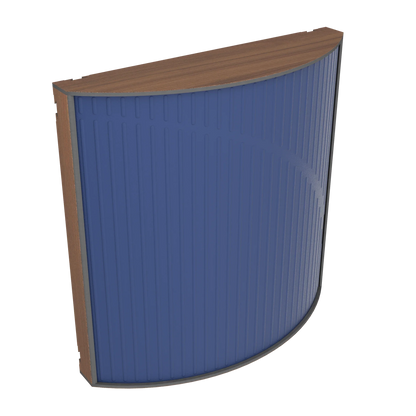 Vicoustic Cinema Round Ultra VMT Sound Absorbing Acoustic Panel in Blue and Natural Walnut