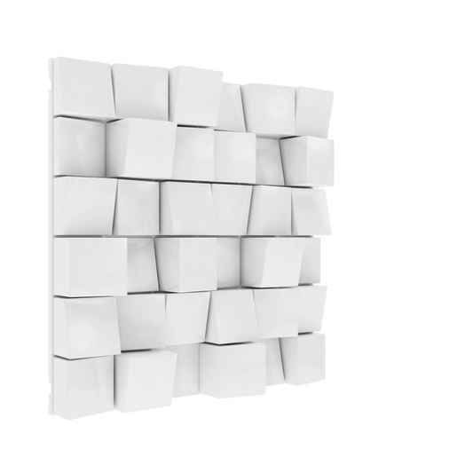 Vicoustic Multifuser Wood MKII Sound Diffuser Acoustic Panel in White Matte