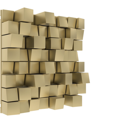 Vicoustic Multifuser Wood MKII Sound Diffuser Acoustic Panel in Metallic Gold