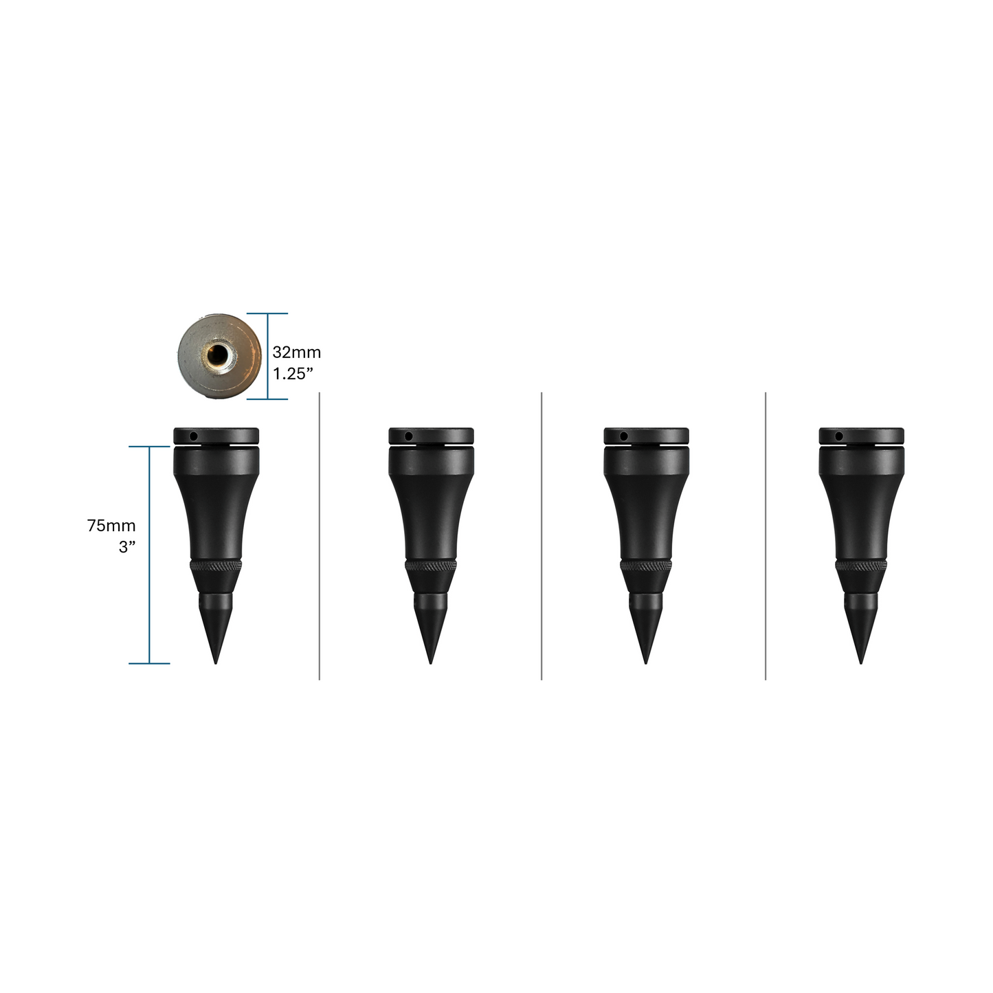 Quadraspire SV75/32mm (3") Feet and Top Caps (set of 4) - Open Box