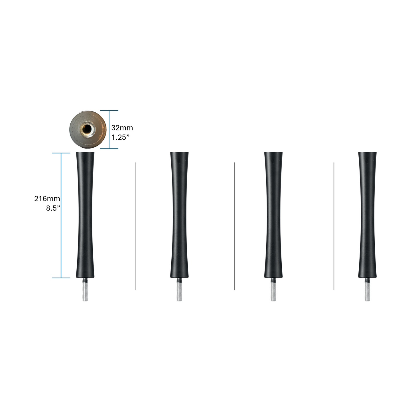 Quadraspire SV216/32mm (8.5") Columns (set of 4) - Open Box