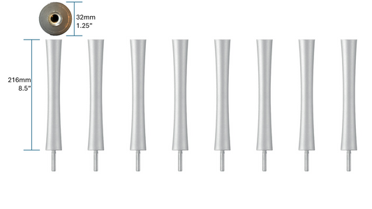 Quadraspire SV216/32mm (8.5") Columns (set of 8)