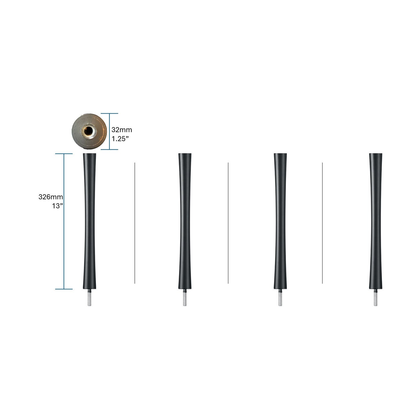 Quadraspire SV326/32mm (13") Columns (set of 4) - OPEN BOX