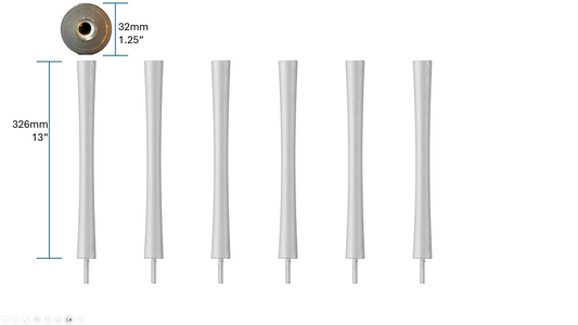 Quadraspire SV326/32mm (13") Columns (set of 6)