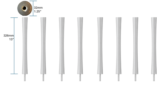 Quadraspire SV326/32mm (13") Columns (set of 8)