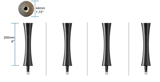 Quadraspire SV200/44mm (8") X-Reference Columns (set of 4) - Black