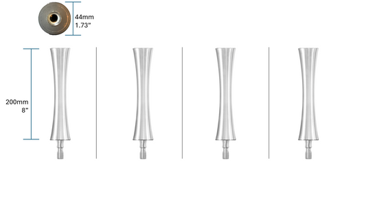 Quadraspire SV200/44mm (8") X-Reference Signature Columns (set of 4) - Silver