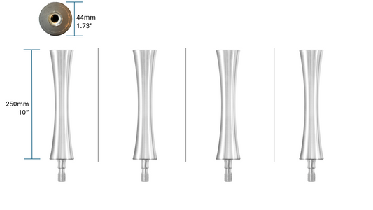 Quadraspire SV250/44mm (10") X-Reference Signature Columns (set of 4) - Silver