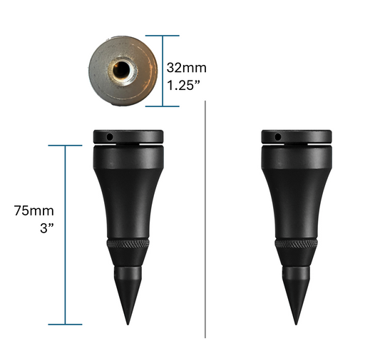 Quadraspire SV75/32mm (3") Feet and Top Caps (set of 2)
