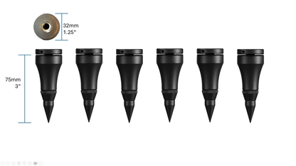 Quadraspire SV75/32mm (3") Feet and Top Caps (set of 6)
