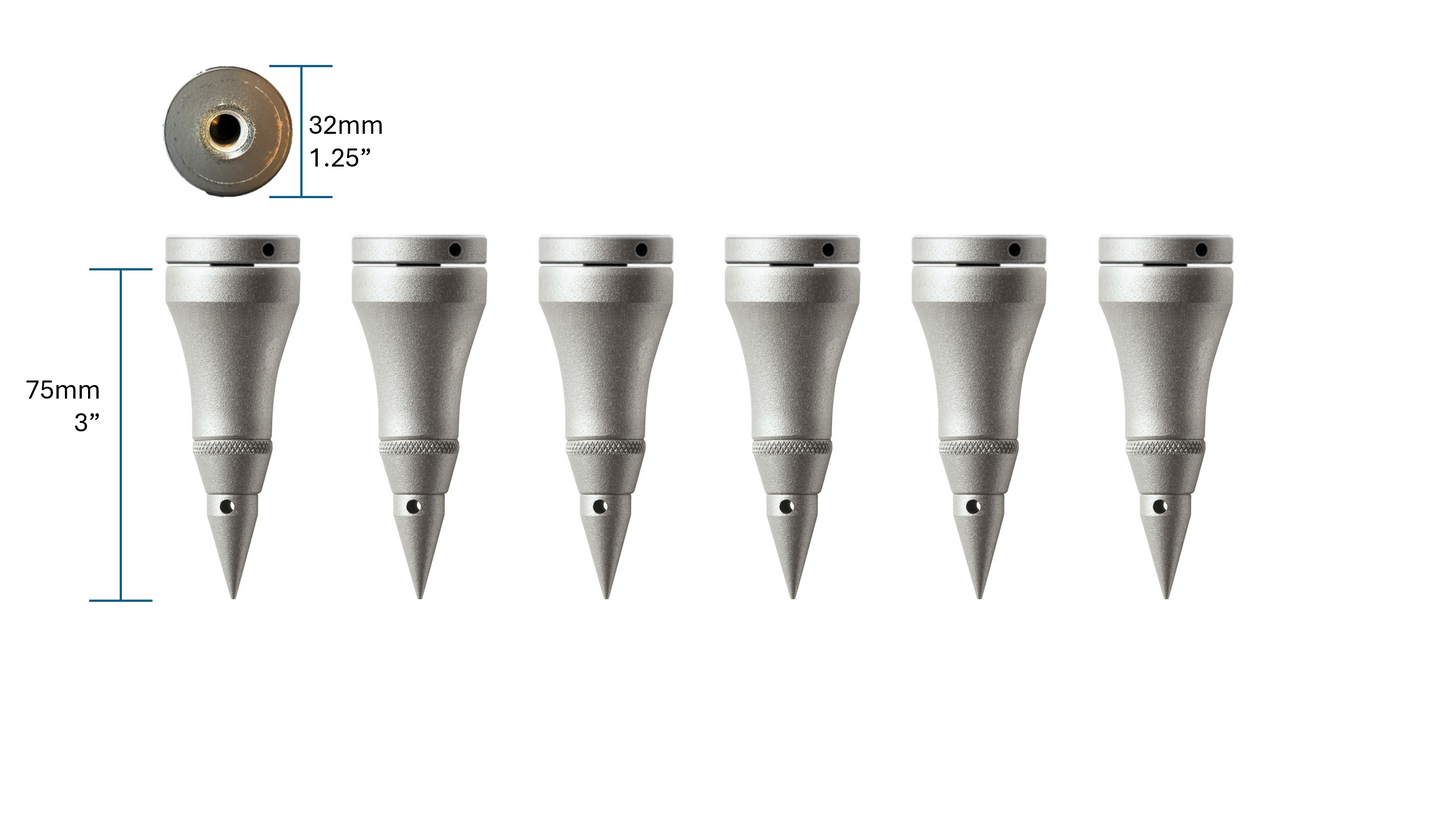 Quadraspire SV75/32mm (3") Feet and Top Caps (set of 6)