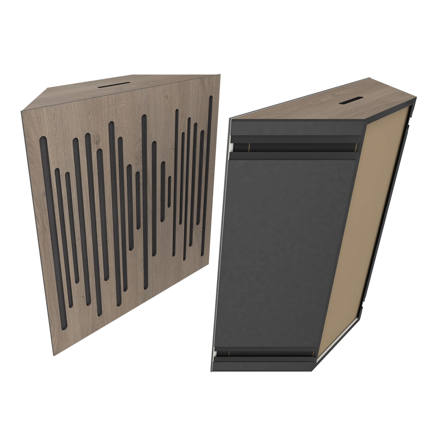 Vicoustic Super Bass Extreme Ultra Bass Trap Acoustic Panel in Brown Oak