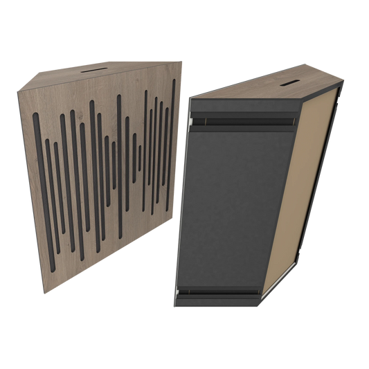 Vicoustic Super Bass Extreme Ultra Bass Trap Acoustic Panel in Brown Oak