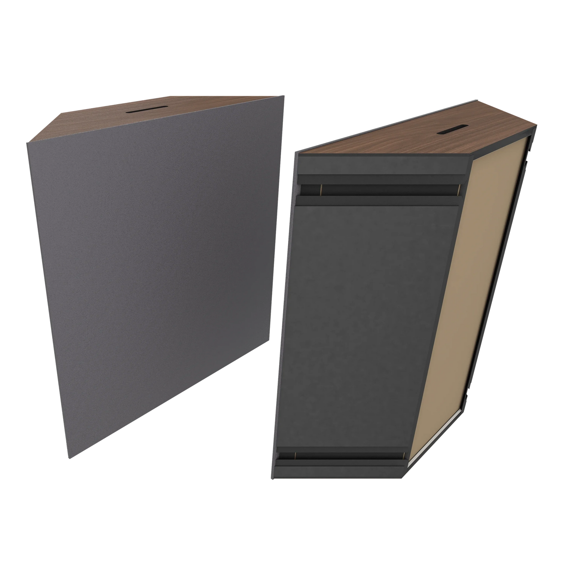 Vicoustic Super Bass Extreme Ultra VMT Bass Trap Acoustic Panel in Grey and Dark Walnut