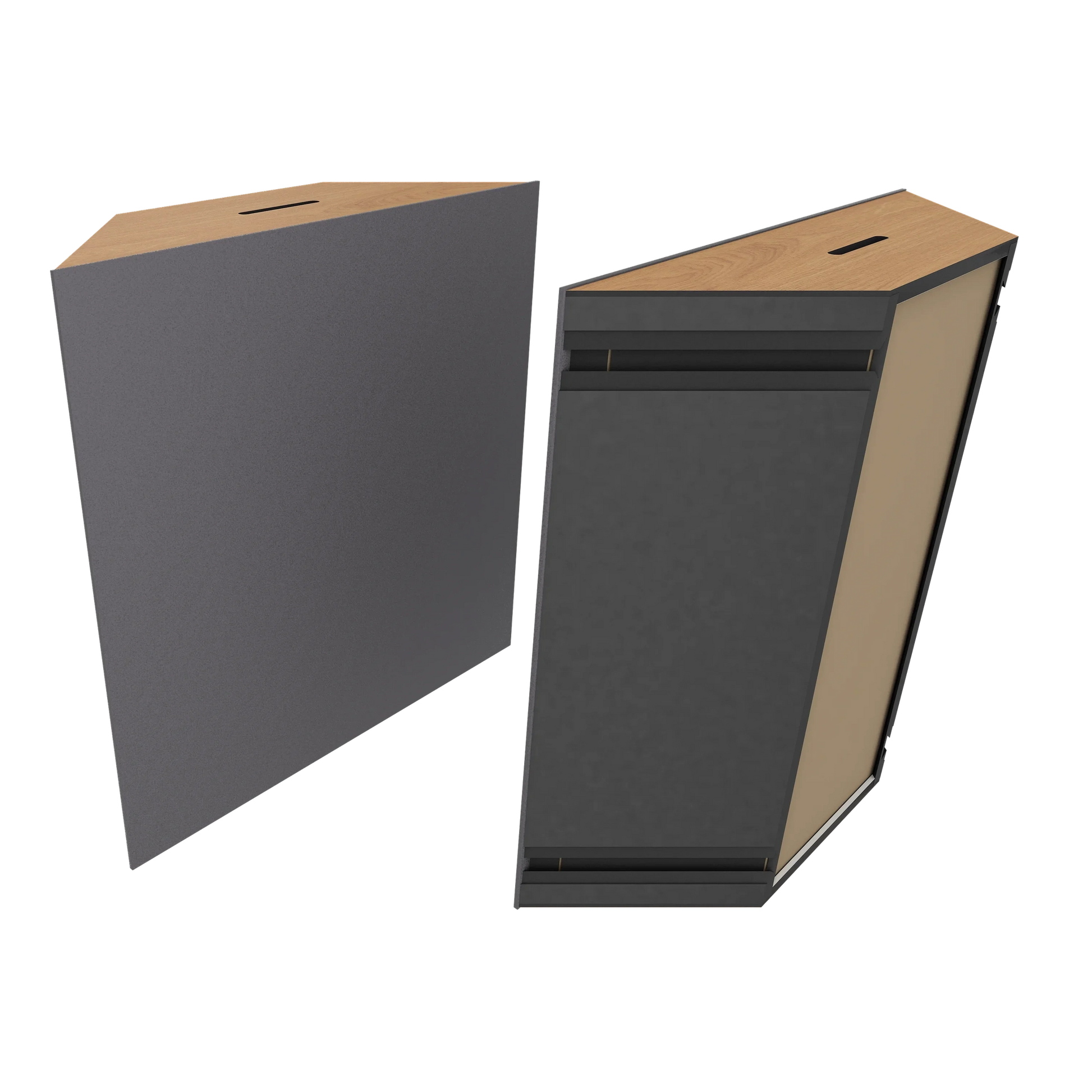 Vicoustic Super Bass Extreme Ultra VMT Bass Trap Acoustic Panel in Grey and Natural Oak