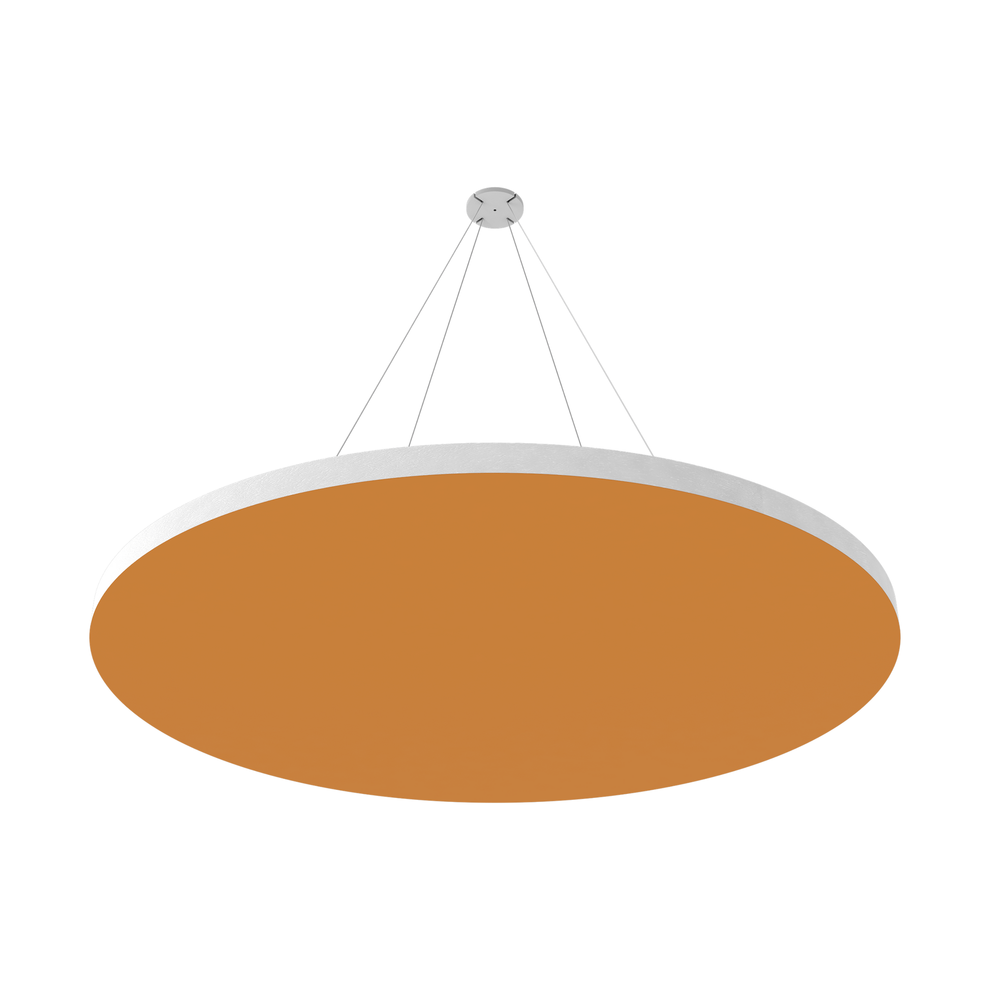 Vicoustic ViCloud VMT Flat Round Colors Sound Absorbing Acoustic Cloud in Pumpkin Orange