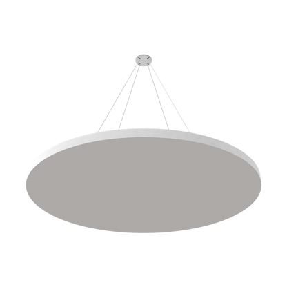 Vicoustic ViCloud VMT Flat Round Colors Sound Absorbing Acoustic Cloud in Light Grey