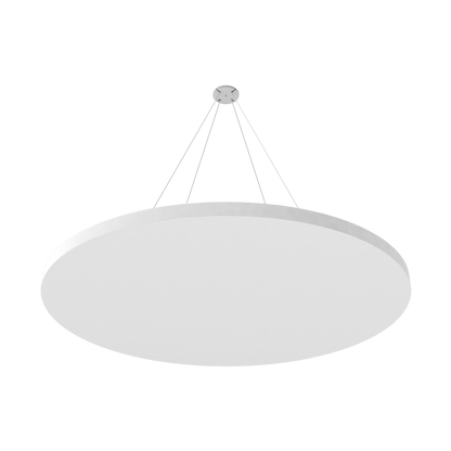 Vicoustic ViCloud VMT Flat Round Colors Sound Absorbing Acoustic Cloud in Natural White